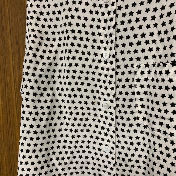 Equipment Silk Star Print Blouse Top Sleeveless - Picture 7 of 7